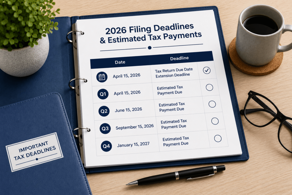 Filing Deadlines & Estimated Tax Payments
